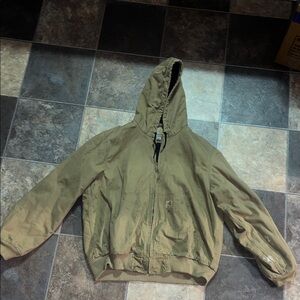 Carhartt Black and Tan Quilted Jacket